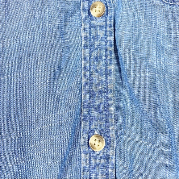 American Eagle Outfitters AEO Chambray Denim Boyfriend Button Down Shirt S - Picture 12 of 12